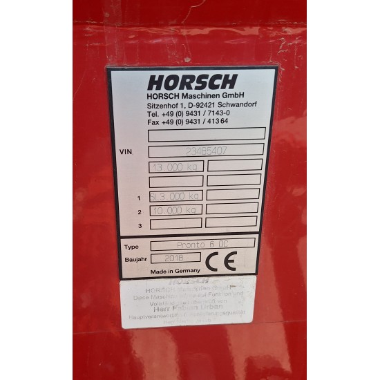 Prikabinama sėjamoji Horsch Pronto 6 DC 2018m 23485407
