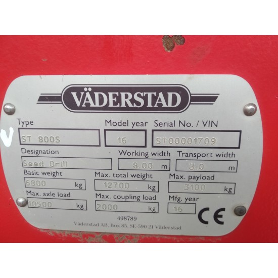 Prikabinama sėjamoji Väderstad ST 800S